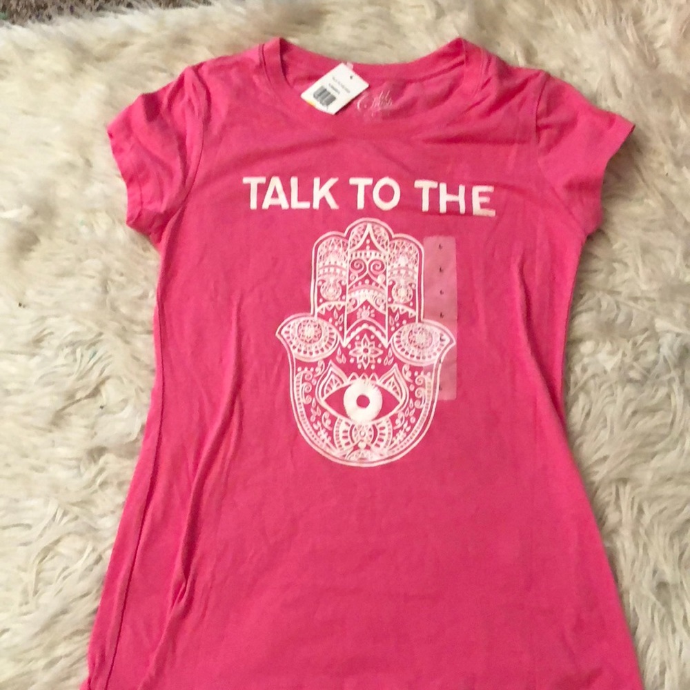 Hamsa Hand tee (pink)